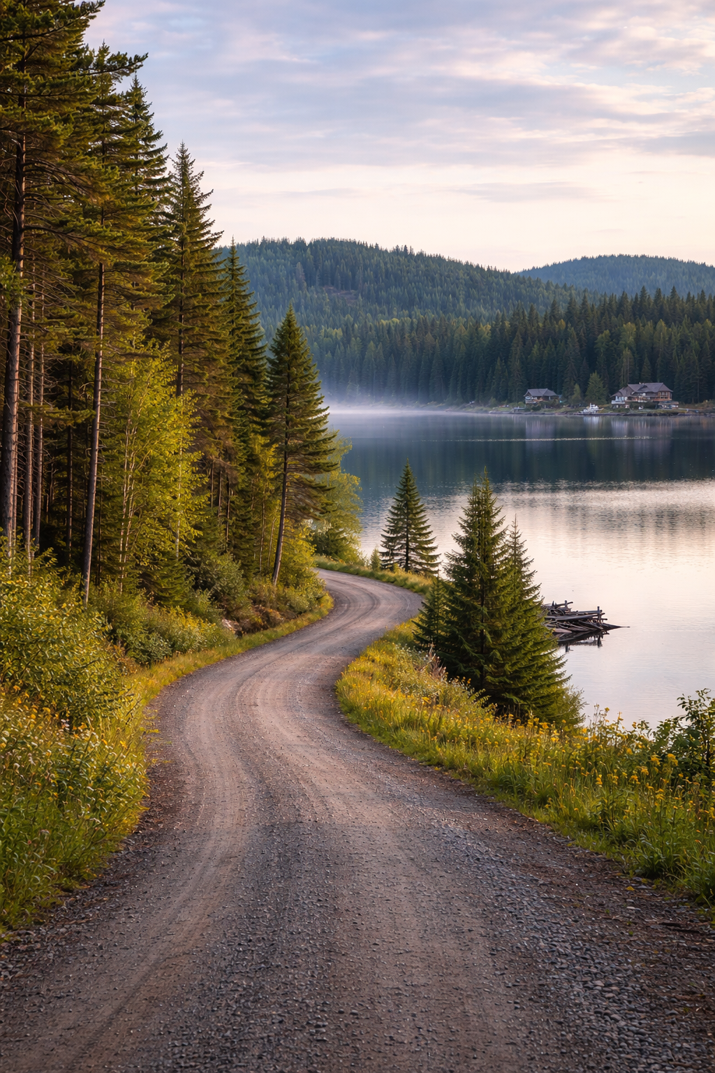 Northern Ontario landscape with water, trees, and shoreline